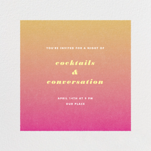 Gradient White Border - Dinner Party Invitation by Paperless Post