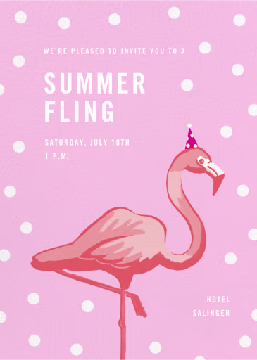 Pink Flamingos - Summer Party Invitation by Paperless Post