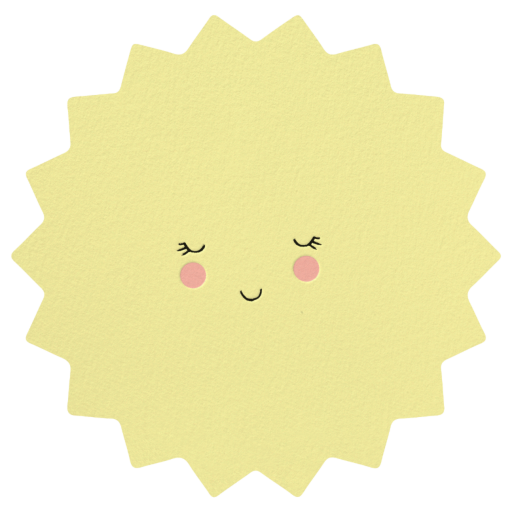 Smiley Sun - First Birthday Invitation by Meri Meri