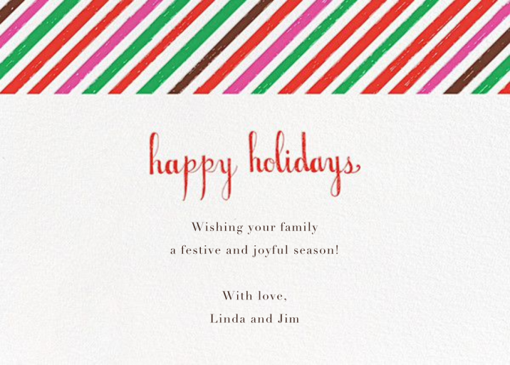 Fido's Knotted Stocking - Holiday Card by Mr. Boddington's Studio - Back