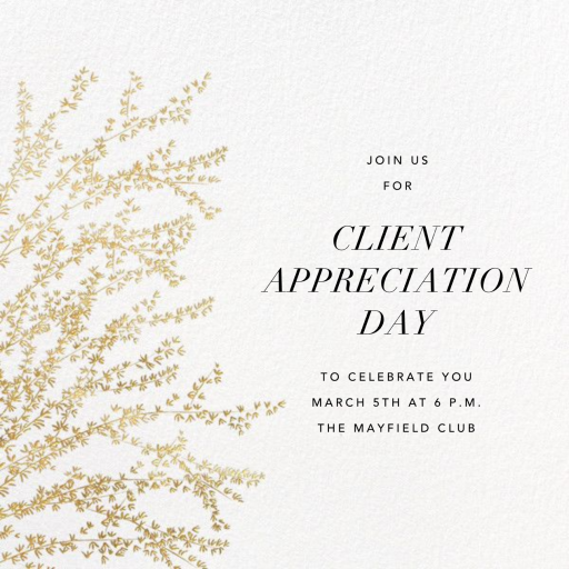 Forsythia Branch - Appreciation Event Invitation by Paperless Post