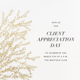Forsythia Branch - Client Appreciation Invitation by Paperless Post