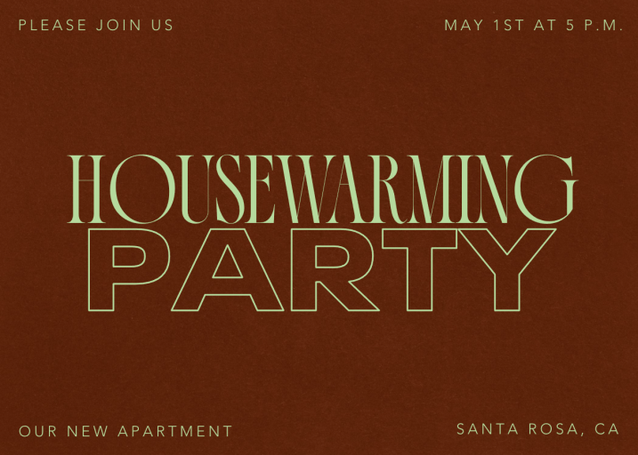 Inviting Serif - Housewarming Invitation by Paperless Post