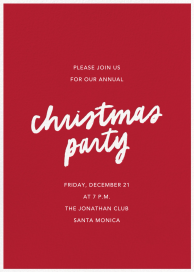 Christmas Party Script by Sugar Paper