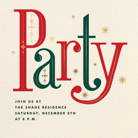 Nordic and Nice - Holiday Party Invitation by Cheree Berry Paper & Design