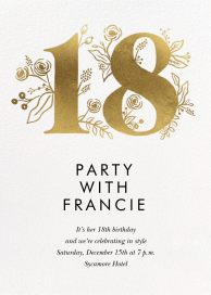 Gold Floral - Birthday Invitation by Rifle Paper Co.
