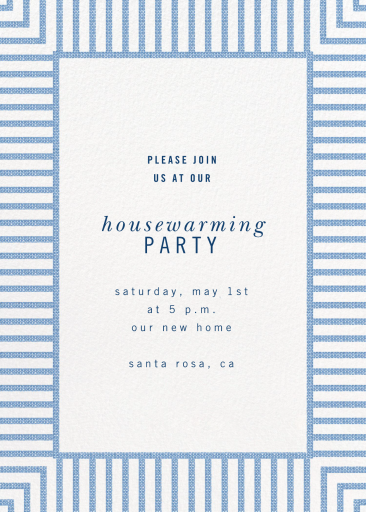 Seersucker Stripe - Housewarming Invitation by kate spade new york