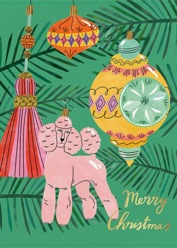 Poodle for Christmas (Bodil Jane) by Red Cap Cards
