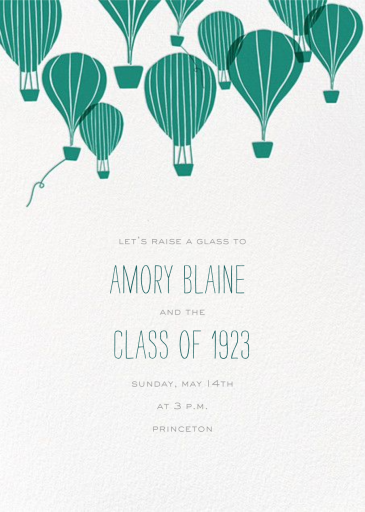 Hot Air Balloon Cluster - Graduation Party Invitation by Paperless Post