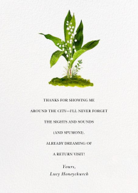 Muguet - Thank You Card by Felix Doolittle