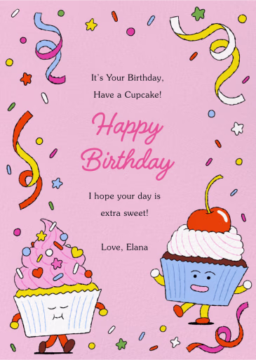Little Cupcakes - Birthday Card by Min Heo