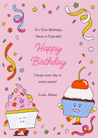 Little Cupcakes - Birthday Card by Min Heo