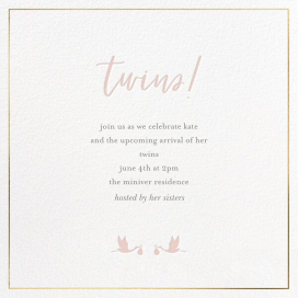 Small Storks - Baby Shower Invitation by Sugar Paper