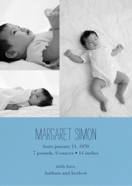 Split Screen Triad - Birth Announcement by Paperless Post