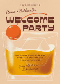 Whiskey Sour  Invitación para el fin de semana de boda de Paperless Post