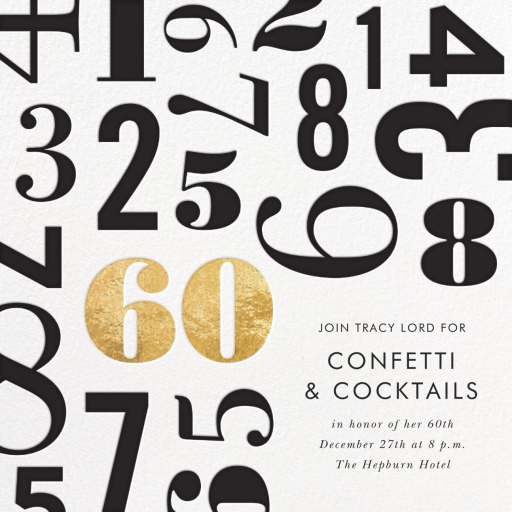 Lucky Number - 60th Birthday Invitation by kate spade new york