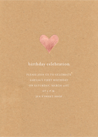 Foil Heart - Birthday Invitation by Sugar Paper
