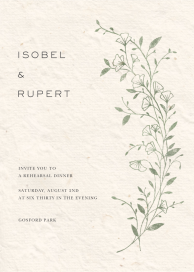 Botanical Pressed Wildflower - Rehearsal Dinner Invitation by Paperless Post