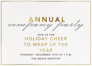 Shining Gold - Company Party by Paperless Post