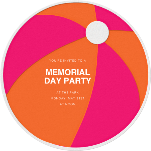 Party Ball - Memorial Day Invitation by Jonathan Adler