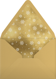 Gold Snowflake Border Invitation Envelope