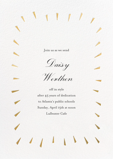 Éclat - Retirement and Farewell Party Invitation by Paperless Post