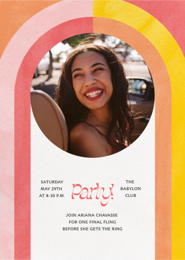 Arch Day - Bachelorette Party Invitation by Paperless Post