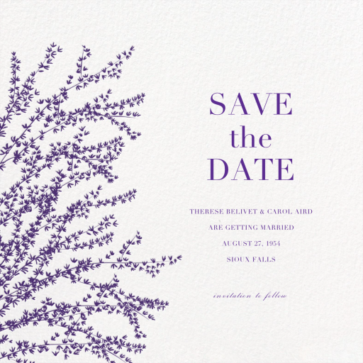 Forsythia Branch - Save the Date by Paperless Post
