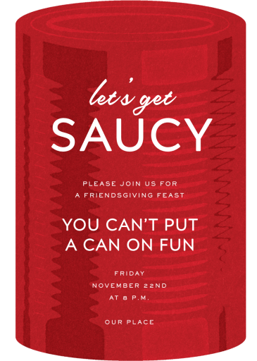 Canned Cranberry Sauce - Invitation by Paperless Post