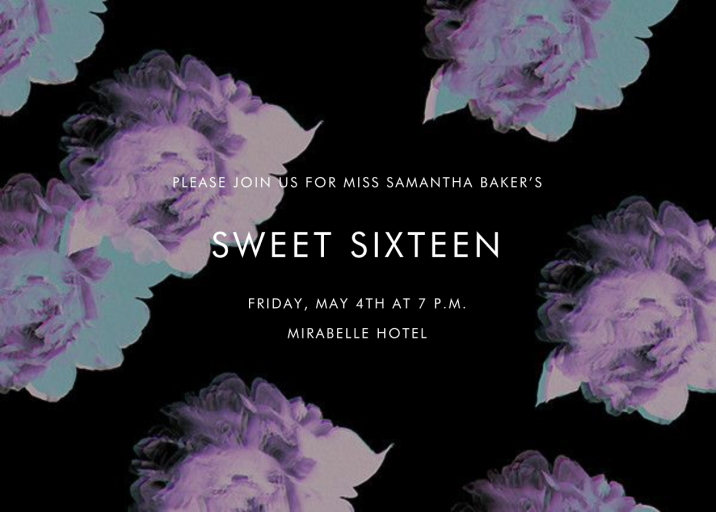 Garden Glitch - Sweet 16 Invitation by Paperless Post