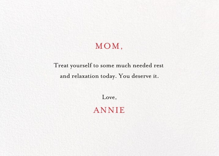 French Mommy - Greeting Card by Mr. Boddington's Studio - Back