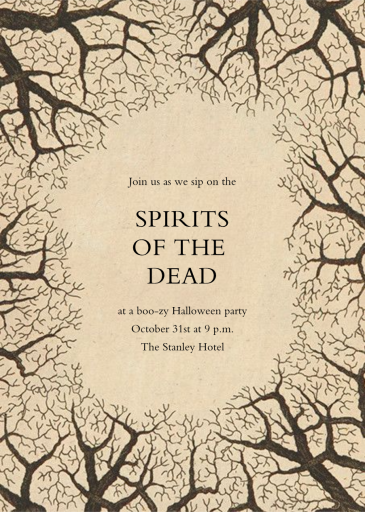 Bare Tree Border - Invitation by John Derian