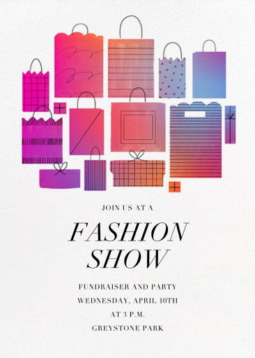 Shopper's Delight - White - Fashion Show Invitation - Paperless Post