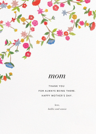 Stitched Floral II - Greeting Card by Oscar de la Renta