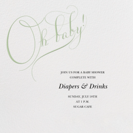 Baby Script - Baby Shower Invitation by Bernard Maisner