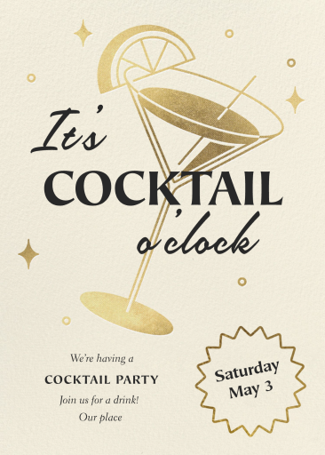 5 O’Clock Martini - Party Invitation by Paperless Post