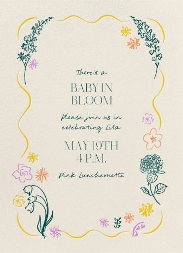Whispering Petals - Baby Shower Invitation by Pulp Templates Co.