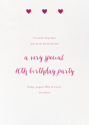 Triple Hearts - Invitation by Paperless Post