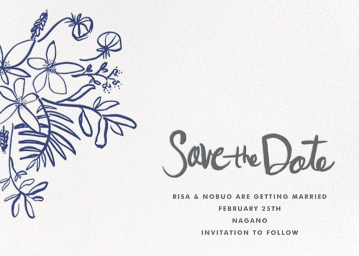 Floral Arrangement - Save the Date by Linda and Harriett