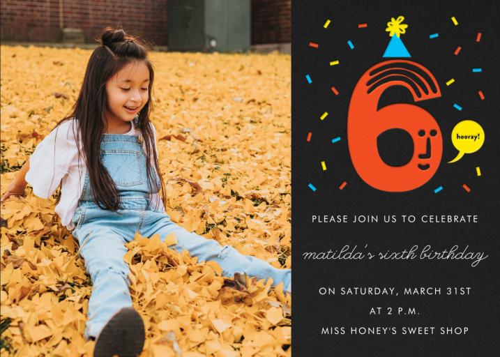 Birthday Faces Photo - Birthday Invitation by The Indigo Bunting