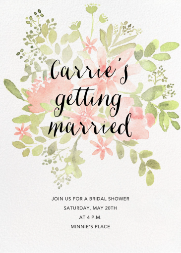 Pressed Blossoms - Bridal Shower Invitation by Paperless Post