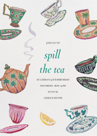 Piping Hot Tea - Birthday Invitation by Happy Menocal