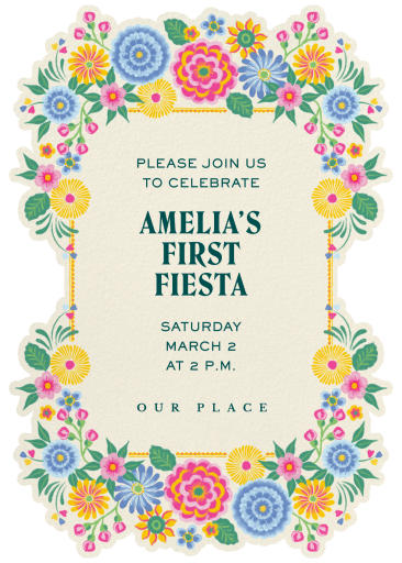 Floral Fiesta - First Birthday Invitation by Paperless Post