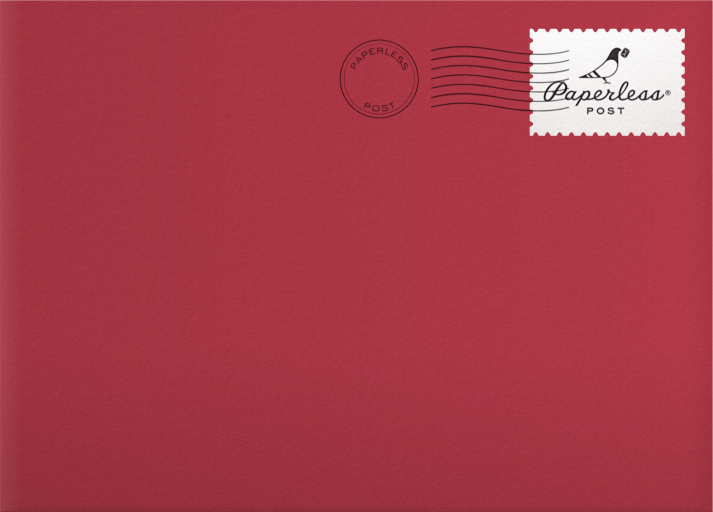 Photo Arch Holiday Wedding Card Envelope