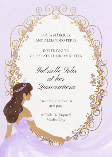 Sparkling Princess - Quinceañera Invitation by Paperless Post