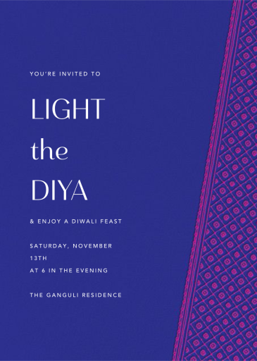 Choli - Diwali Invitation by Paperless Post