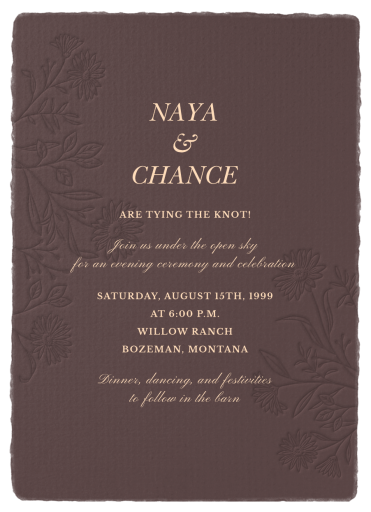 Wildflower Impressions - Wedding Invitation by Paperless Post