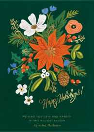 Evergreen Holiday Bouquet - Christmas Card by Rifle Paper Co.