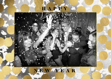 Gold Baubles - New Year's Card by Paperless Post