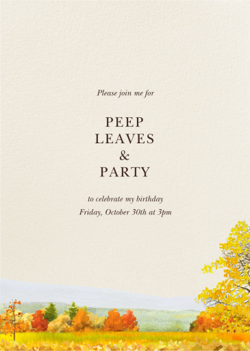 Buckhannon - Fall Party Invitation by Felix Doolittle
